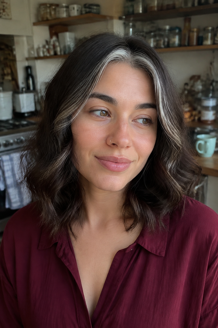 19 Brown Hair With Silver Highlights Ideas for a Cool Modern Blend