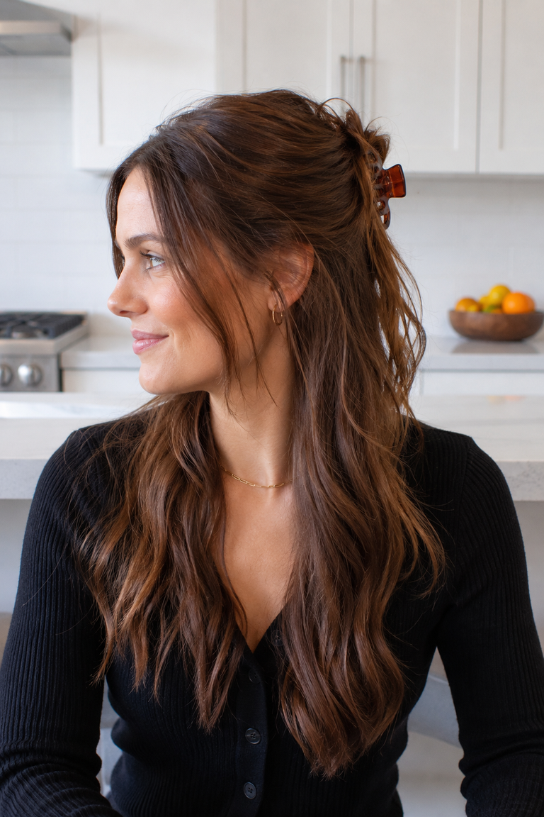 24 Claw Clip Hairstyles You Can Do in Two Minutes